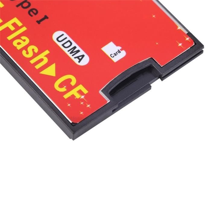 64GB Adaptateur compact flash TF à CF Adaptateur UDMA T-Flash rouge et noir  vers CF type1 pour carte mémoire Compact Flash - Cdiscount Appareil Photo