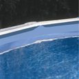 GRE - Kit Piscine hors sol acier blanche ronde - Ø370 x H122 cm (Livrée échelle de sécurité + filtre à cartouche)-4