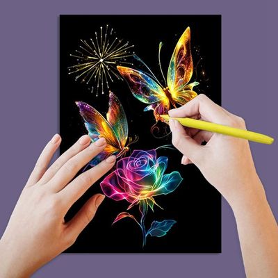 Papier d'art à gratter – Art à gratter pour adultes et adolescents : kit de bricolage de qualité supérieure avec outils – Artisanat créatif pour adultes et adolescents pour décoration d'intérieur et Papier d'art à gratter – Art à gratter pour adultes et adolescents : kit de bricolage de qualité supérieure avec outils – Artisanat créatif pour adultes et adolescents pour décoration d'intérieur et