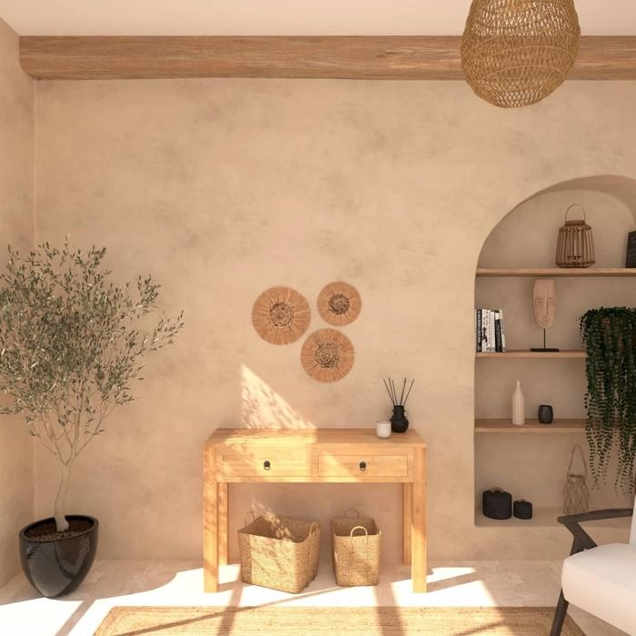 Set de 3 déco murales Velina - Beige - 39x30 cm Set de 3 déco murales Velina - Beige - 39x30 cm