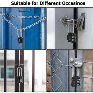 Cadenas à Combinaison 4 Chiffres - Pour Casier, Valise, Boîte à Outils - Alliage Aluminium - Couleur Violette
