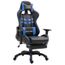 Siege Gaming Fauteuil De Bureau Gaming Avec Repose Pied Bleu Pu