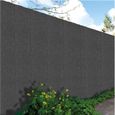 Canisse de jardin en PVC double face en rouleau de 3 m coloris gris anthracite, 2,00 m x 10 m-0