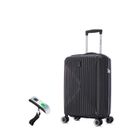 CELIMS FRANCE Valise Cabine 55x35x25cm en Polypropylène Incassable | Valise CELIMS SkyCruiser | Cadenas TSA | 8 Roulettes 360 | Noir