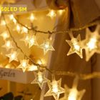 BRAND Guirlandes Lumineuses Noël 50 LED à Etoile 5M 2 Modes - Chaînes de Lumière Décoration pour Chambre de Noël Fête - Blanche Chaude