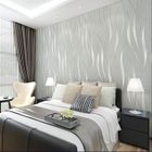 Outad® Papiers peints 3D modernes en Matériaux sains et insipides revêtement mural pour Salon TV Fond 9.5M X 0.53M Gris Argenté