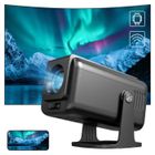 GENERIQUE Mini Vidéoprojecteur 1080P Support 4K Android 8Go Double Wifi Correction Auto Projecteur Angle réglable Cinéma HDMI USB AV -Noir