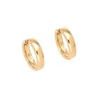 BIJOUTERIE PAPILLON BLEU Boucles d'Oreilles Femme - Créoles - Rondes - Jonc - Lisse - Plaqué Or Jaune 750/1000 - 3 microns - 18 mm