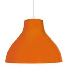 TOSEL Suspension 1 lumière - luminaire intérieur - acier orange - Style inspiration nordique - H85cm L30cm P30cm