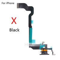 X noir - Chargeur USB connecteur pour iPhone, port de charge, câble, données, pièces de rechange,1 pièce