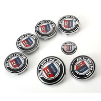 KIT 7 Badge LOGO Embleme BMW ALPINA 82mm Capot + Coffre 74mm +Volant + 4 centre de roue