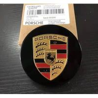 4 x caches moyeux Porsche Macan noir 65mm clair centre roue logo 