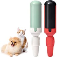 Brosse adhésive pour animaux de compagnie, brosse anti-fourrure pour chats, épilateur (rouge)