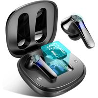 Ecouteur Bluetooth - Ecouteurs sans Fil Sport - Réduction de Bruit - Étui de Chargement Rapide - Noir