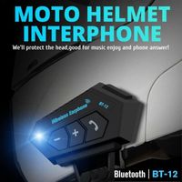 Casque de moto Sans Fil Bluetooth 4.1 + EDR, Écouteurs AVEC Haut-Parleur, Appels Mains Libres, Mémoire Automa