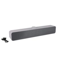Blanc - Barre de son avec Réveil et LUMIÈRE LED, Haut Parleur sans fil Bluetooth, maison Audio Bars Pour télé