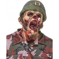 Masque latex soldat zombie adulte - GENERIQUE - Halloween - Vert - Mixte - Effrayant