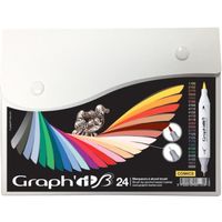 Set de 24 Marqueurs Graph'it Brush Comics - Graph it Multicolore - Assort.