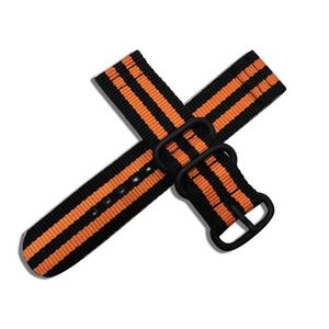 BRACELET MONTRE CONNEC. couleur orange noir taille 24mm Bracelet sport nat