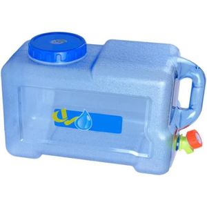 Bidon en plastique rigide pouvant contenir 20 litres et bouchon inclus  pouvant adapter un robinet ou une pompe.