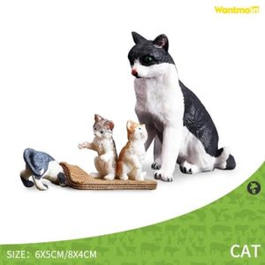FIGURINE - PERSONNAGE Chat - Figurines de Collection d'animaux sauvages 