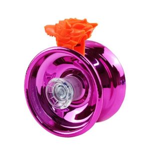 YOYO - ASTROJAX Rose - Yoyo en métal coloré pour enfants, Yo-yo professionnel en alliage à 3 roulements avec anneau à cordes,