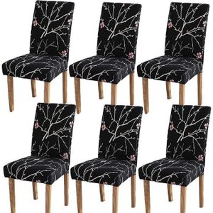 TEERFU Modern Stretch Dining Chair Covers Removable Washable Spandex Slipcovers for High Chairs 4 PCs Chair Protective Covers 