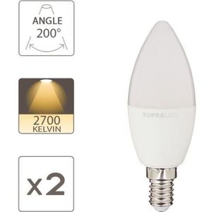 Ampoule filament vintage E14 T35 4W LED blanc très chaud 2500K verre ambré