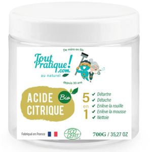 Acide Citrique Naturel en poudre – Pour un ménage Parfait – 500g