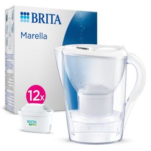 CARAFE FILTRANTE BRITA Carafe filtrante Marella blanche  + 12 carto