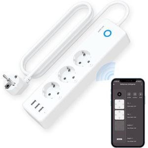 MULTIPRISE Multiprise Intelligente Wifi Avec 3 Prises Et 3 Usb, Compatible Avec Alexa Et Google Home, Multiprise Alexa Programmable Ave[n1907]