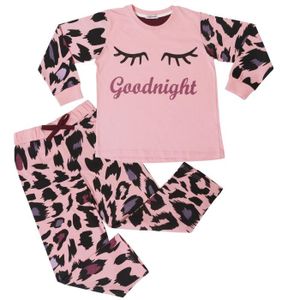 PYJAMA Bon Nuit Pyjama Enfants Ensemble 2 Pièces Léopard 