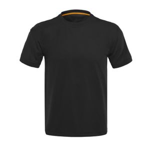 T-SHIRT MAILLOT DE SPORT T-shirt de sport décontracté à manches courtes pour hommes - LUKCOLOR - Noir - Respirant - Fitness - Multisport