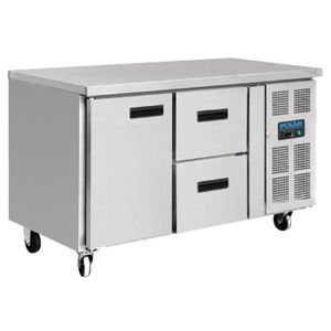 Réfrigérateur tiroir Table réfrigérée positive avec 1 porte et 2 tiroir