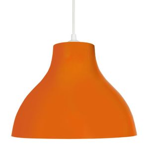 LUSTRE ET SUSPENSION TOSEL Suspension 1 lumière - luminaire intérieur - acier orange - Style inspiration nordique - H85cm L30cm P30cm