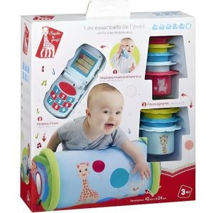 Coffret de 3 jouets d'éveil en silicone pour bébé Dimiloo naissance à 36  mois