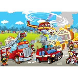 Papier Peint Chambre D'Enfant \U2013 Courses Automobiles \U2013 Décoration  Murale Avion Pompiers Voiture De Sport Décapotabl[N8470] - Cdiscount  Bricolage