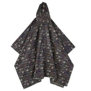 PONCHO Tbest Vêtements de pluie imperméables Armée imperméable militaire à capuche Ripstop manteau de pluie Poncho Camping randonnée