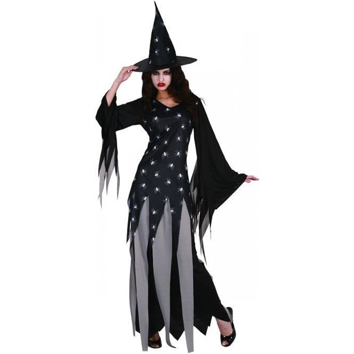 Femme Mode Solide Halloween Costume Adulte Cosplay Sorcière Jupe Robe Noir  Noir - Cdiscount Prêt-à-Porter