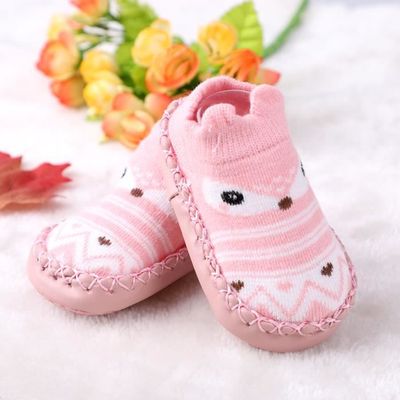 Chaussettes antidérapantes en coton doux pour bébé, chaussettes chaudes et  épaisses pour nouveau-né, filles et