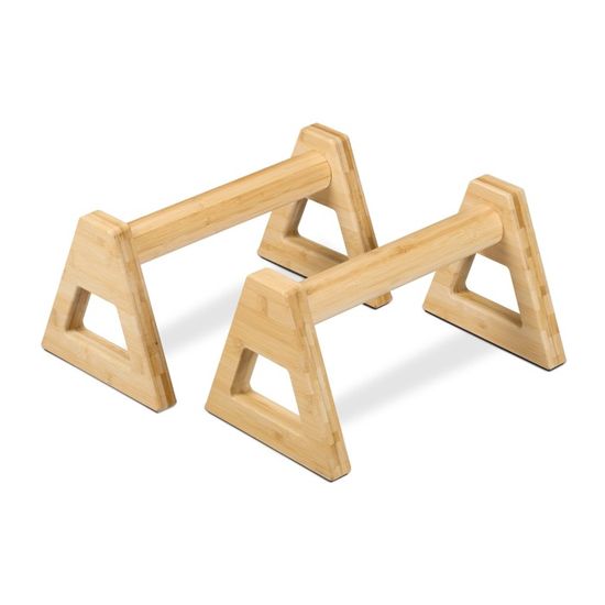 Poignées De Pompes En Bois Extra Longues / Parallettes De Callisthénie Durables Et