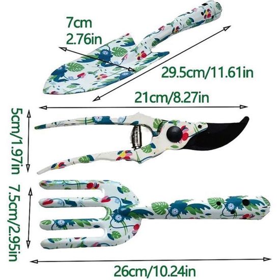 Ensemble D'outils De Jardin Orange, Alliage D'aluminium Léger Résistant à La Rouille, Cadeau De Jardin, Outils De Jardin Avec Gants (11 Pièces