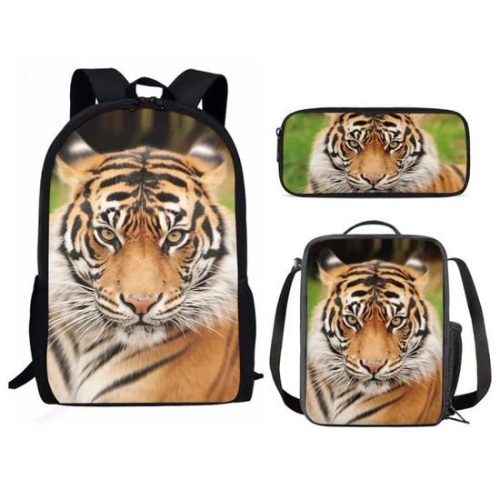 Sac à Dos Enfant Tigre - 42x31x15 Cm, Nylon Résistant, Compartiments Multiples - école, Voyage, Loisirs