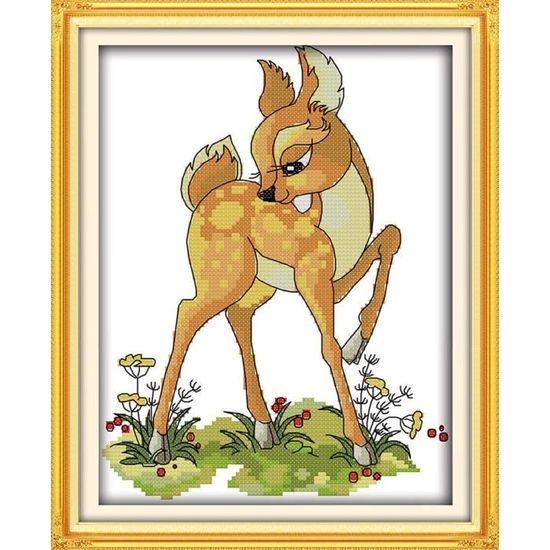 Kit Point De Croix Princesse 'Terres Inconnues' 30x40 Cm, Fils DMC Inclus, Neuf