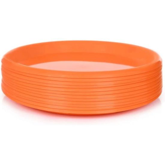 Lot de 12 Assiettes en Plastique Réutilisables Rondes, 25.4 cm, sans — free download