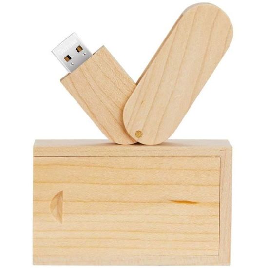 GARRULAX Clé USB,Premium clé USB2.0, 16 Go / 32Go Cles USB Bois Massif  Haute Vitesse Stockage de données Memory Stick Pendrive avec Boîte