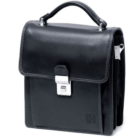 Sacoche En Cuir Gérard Hénon Manhattan 5910 - Porté Main Ou Bandoulière, Pour Homme Ou Femme