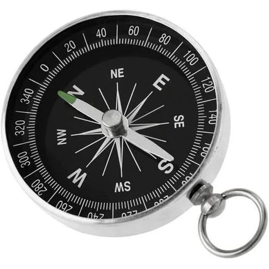 Mini Boussole Porte-clés Boussole En Métal Porte-clés Amusant Pour Le Camping Escalade Randonnée