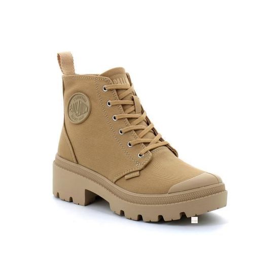 Basket Palladium Pallabase Twill Pour Femme - Tige Coton, Semelle Caoutchouc (Fabriqué Au Vietnam)