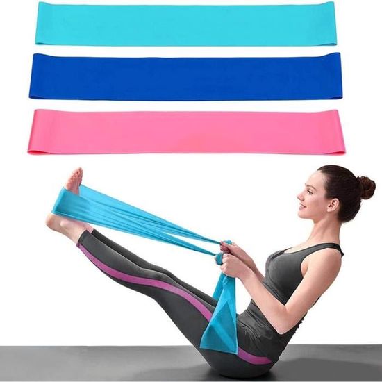 Exercices Avec Bande élastique Bande Élastique Fitness En Latex, Niveau De Résistance Super Fort, Noir, Pour Yoga Pilates, Entrainement Corps, Jambes, Fessiers - Sport Bande élastique Pour Musculation